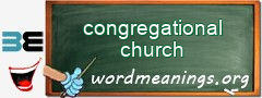 WordMeaning blackboard for congregational church